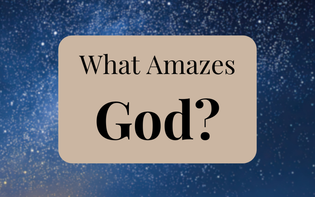 What Amazes God?